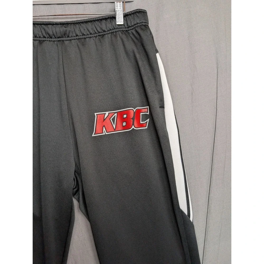 Holloway KBC Retro Sweats Black Track Pants Men's Size Large Red Logo